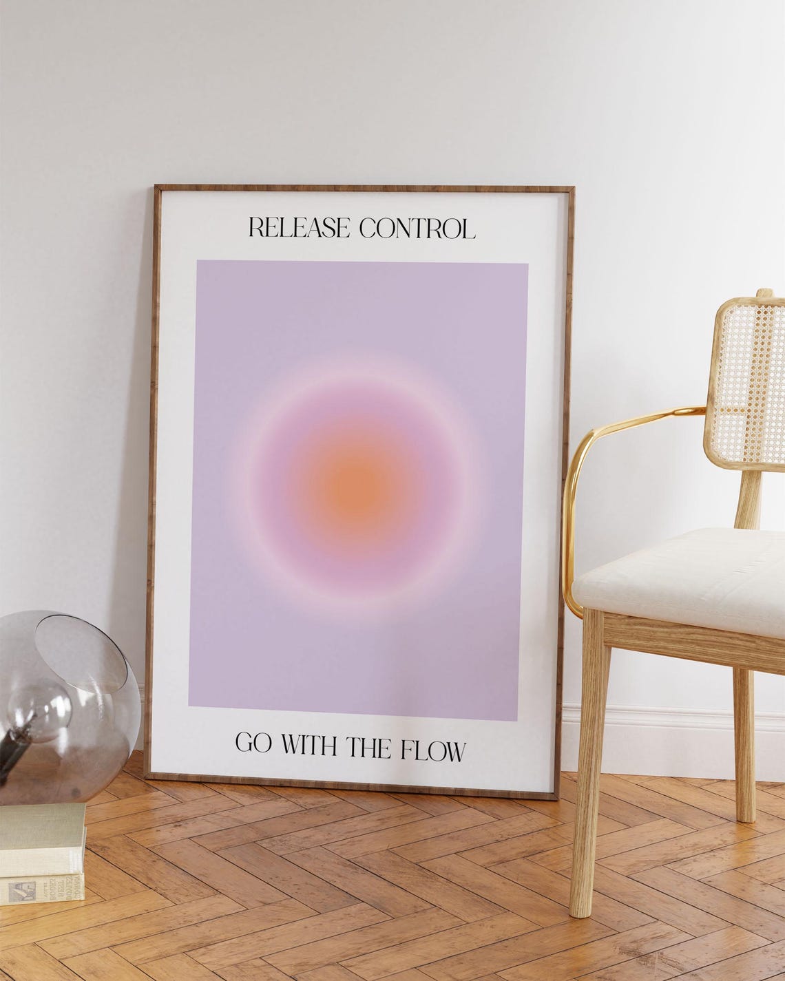 Go With The Flow Aura Quote Art Print