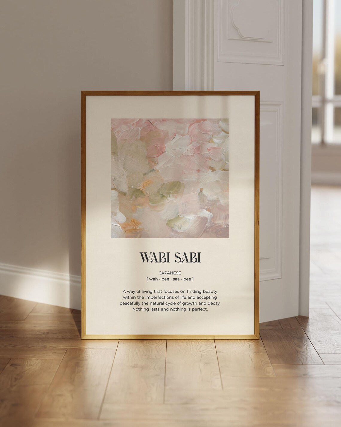 Wabi Sabi Definition Art Print, Japanese Poster