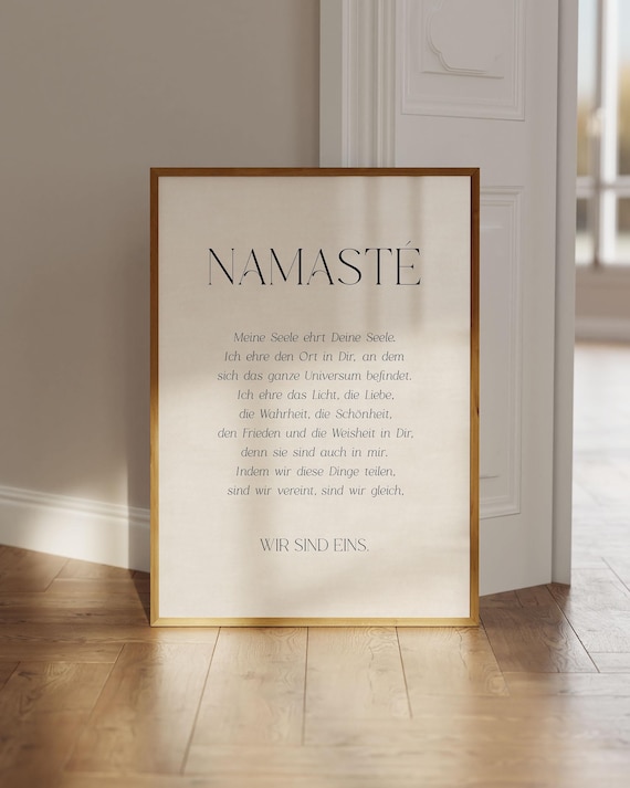 Yoga Namaste Spiritual Sayings Meditation Art Print
