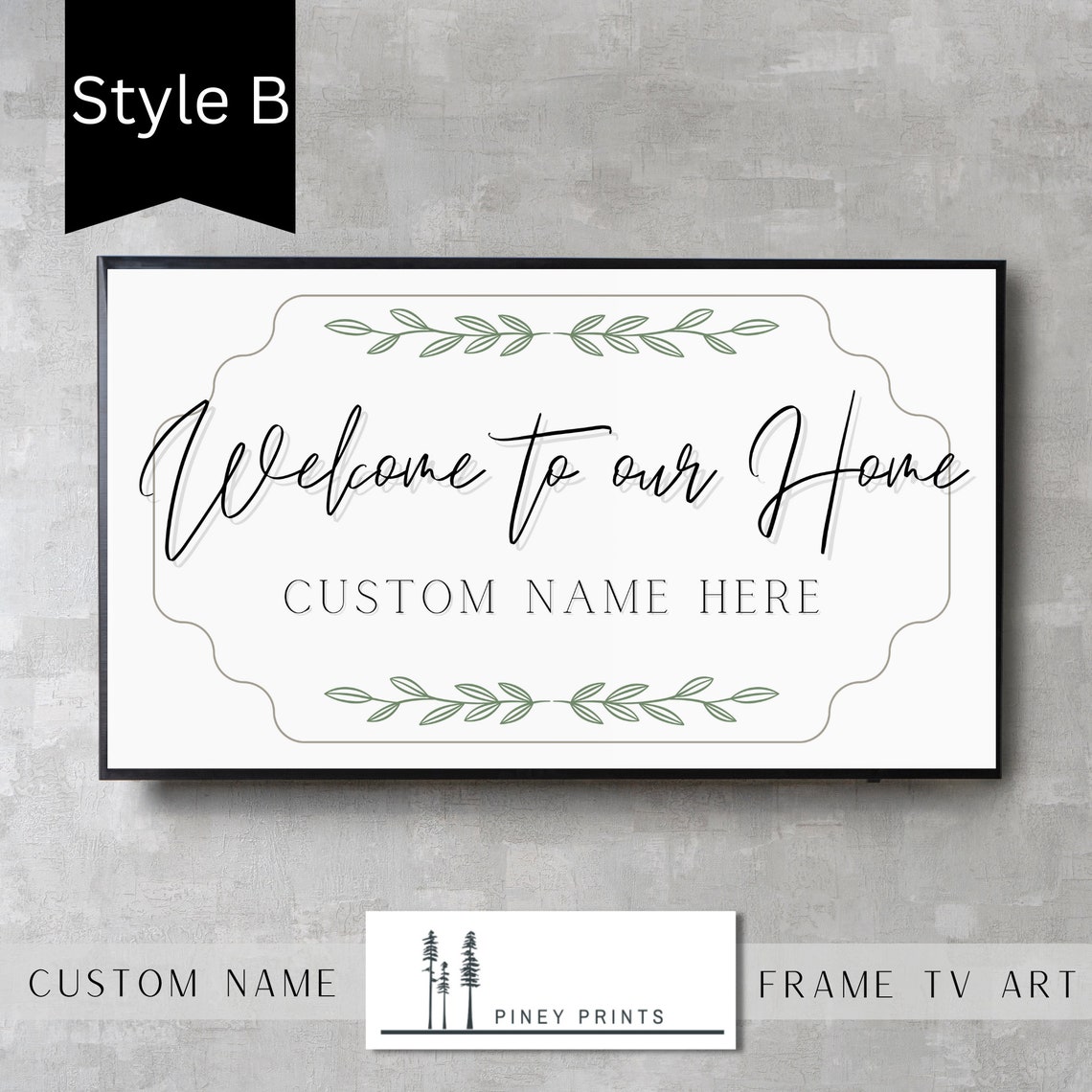 Customized Frame Tv Art Personalized Frame Tv Art Welcome Home Sign Modern Art For Frame Tv Minimalist Decor - Image 4