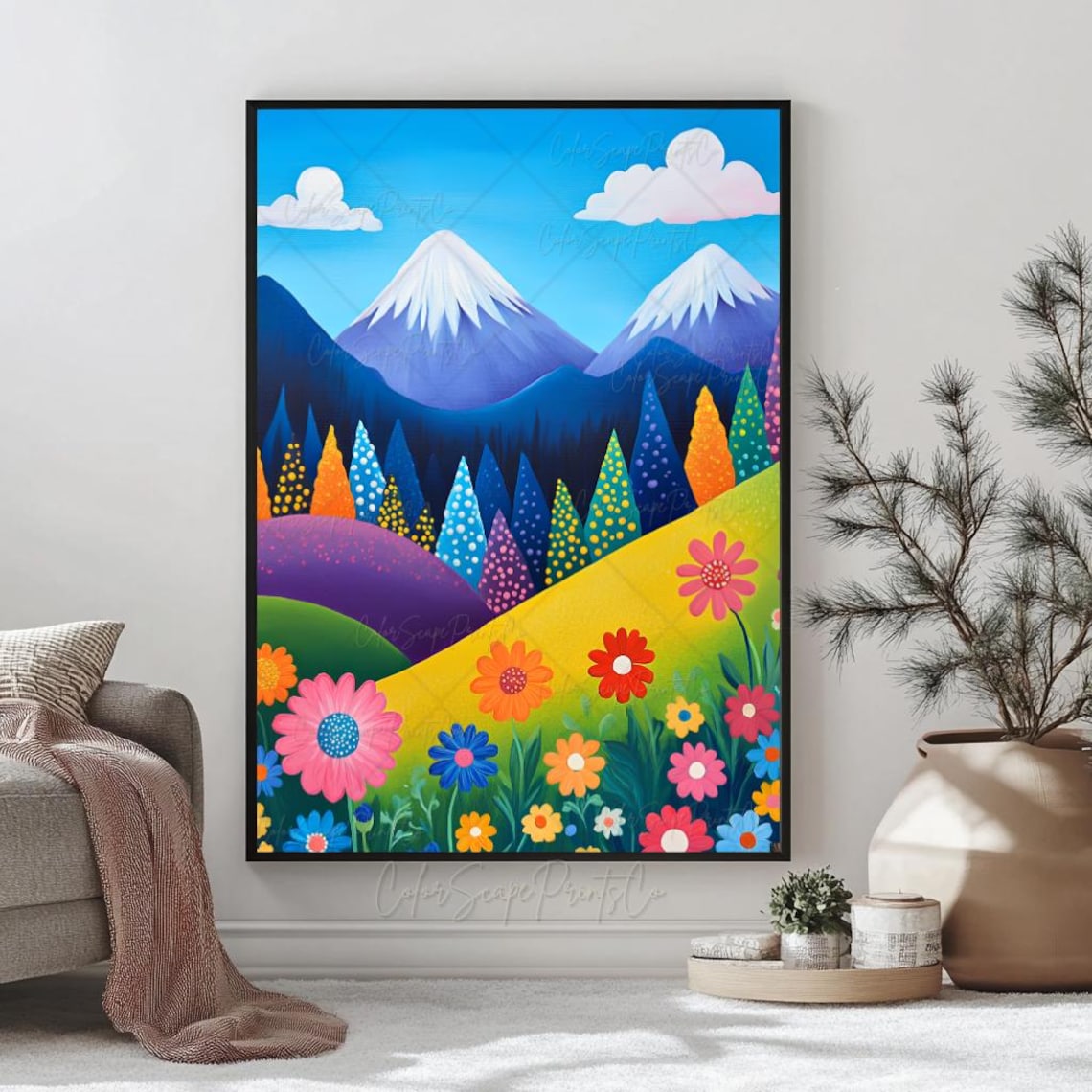 Kids Mountain Art, Mountain Nursery Decor Art Print - Image 2