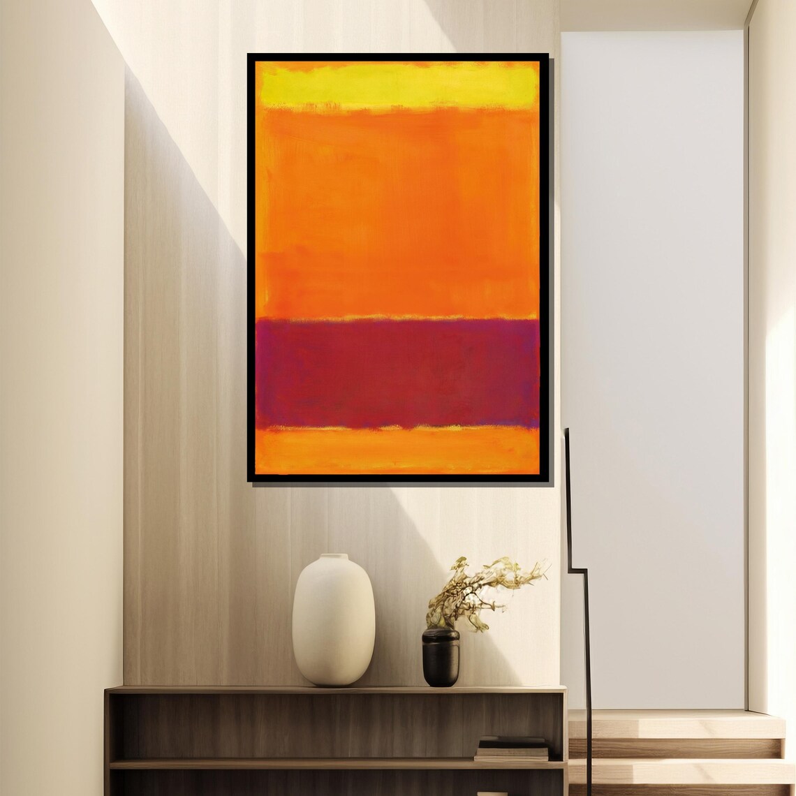 Mark Rothkos Untitled Yellow Orange And Red Vibrant And Energetic Abstract Painting Ideal Gift For Modern Art Lovers - Image 4