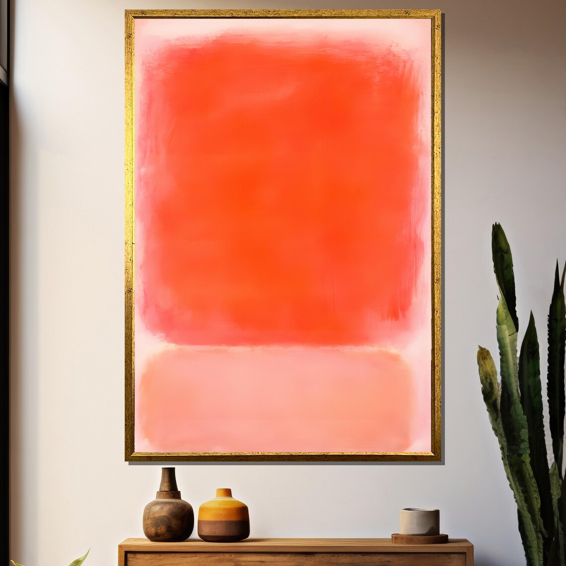 Mark Rothkos Untitled Radiant Orange And Soft Pink Abstract Painting The Ideal Gift For Modern Art Enthusiasts