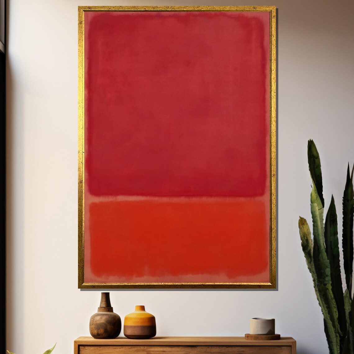 Mark Rothkos Untitled Deep Red And Warm Orange Painting A Stunning Abstract Expressionism Art Gift