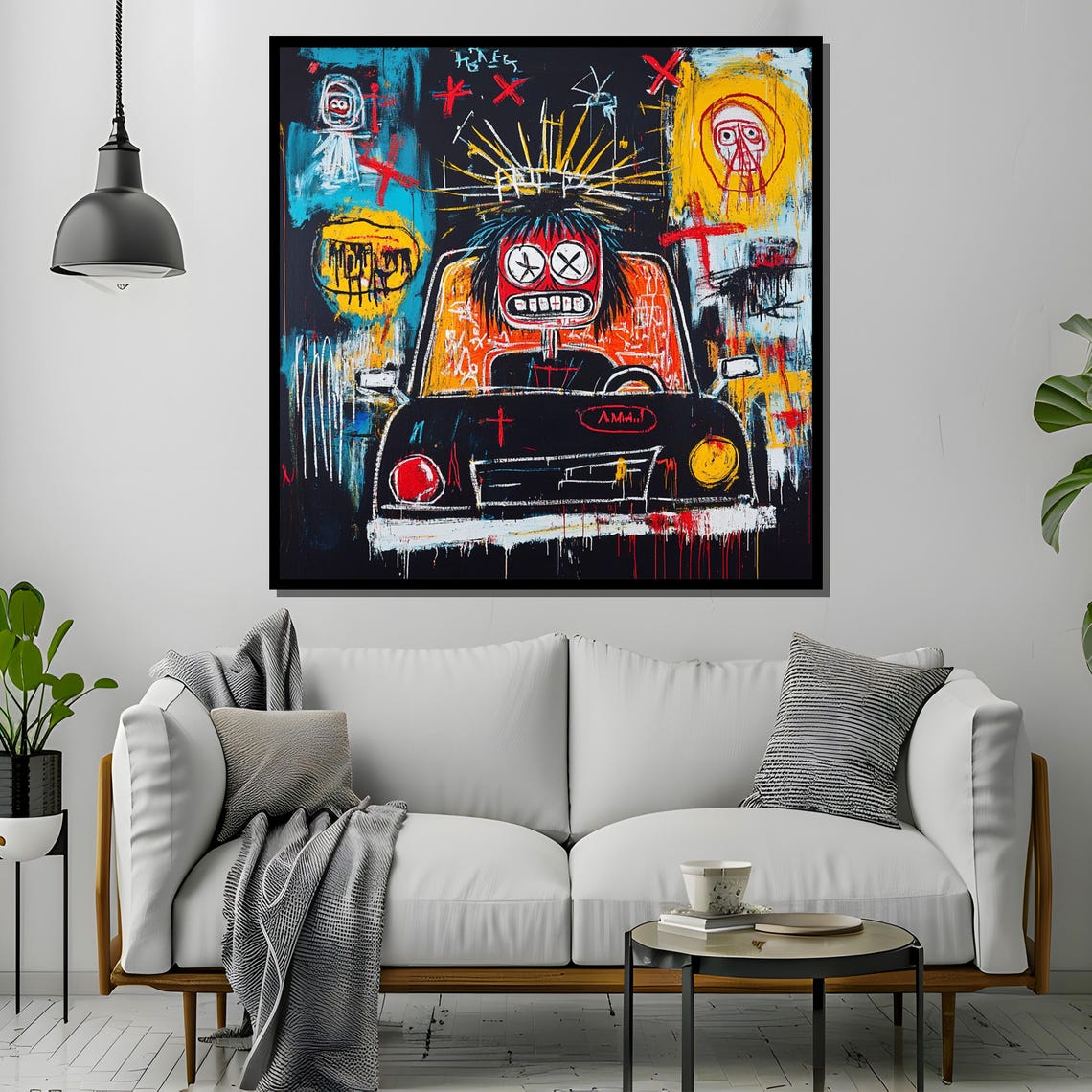 Basquiat Painting Graffiti Street Art Abstract Expressionist Wall Art Urban Neo Expressionism Bold Colorful Artwork Unique Gift - Image 4