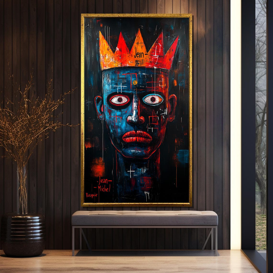 Basquiat Crown Painting Abstract Expressionist Portrait Art Urban Graffiti Wall Decor Bold Contemporary Print - Image 5
