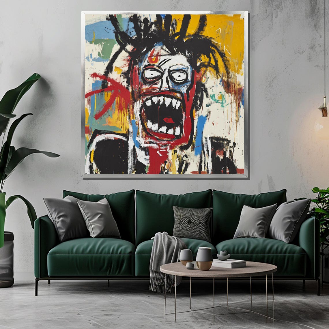 Expressive Abstract Painting Bold Graffiti Street Art Neo Expressionist Wall Decor Raw Emotional Artwork Modern Urban Home Gift - Image 3