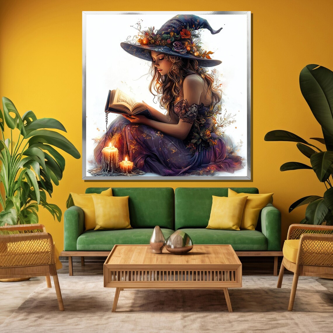 Fairy Witch Painting, Enchanting Fantasy Art Print - Image 3