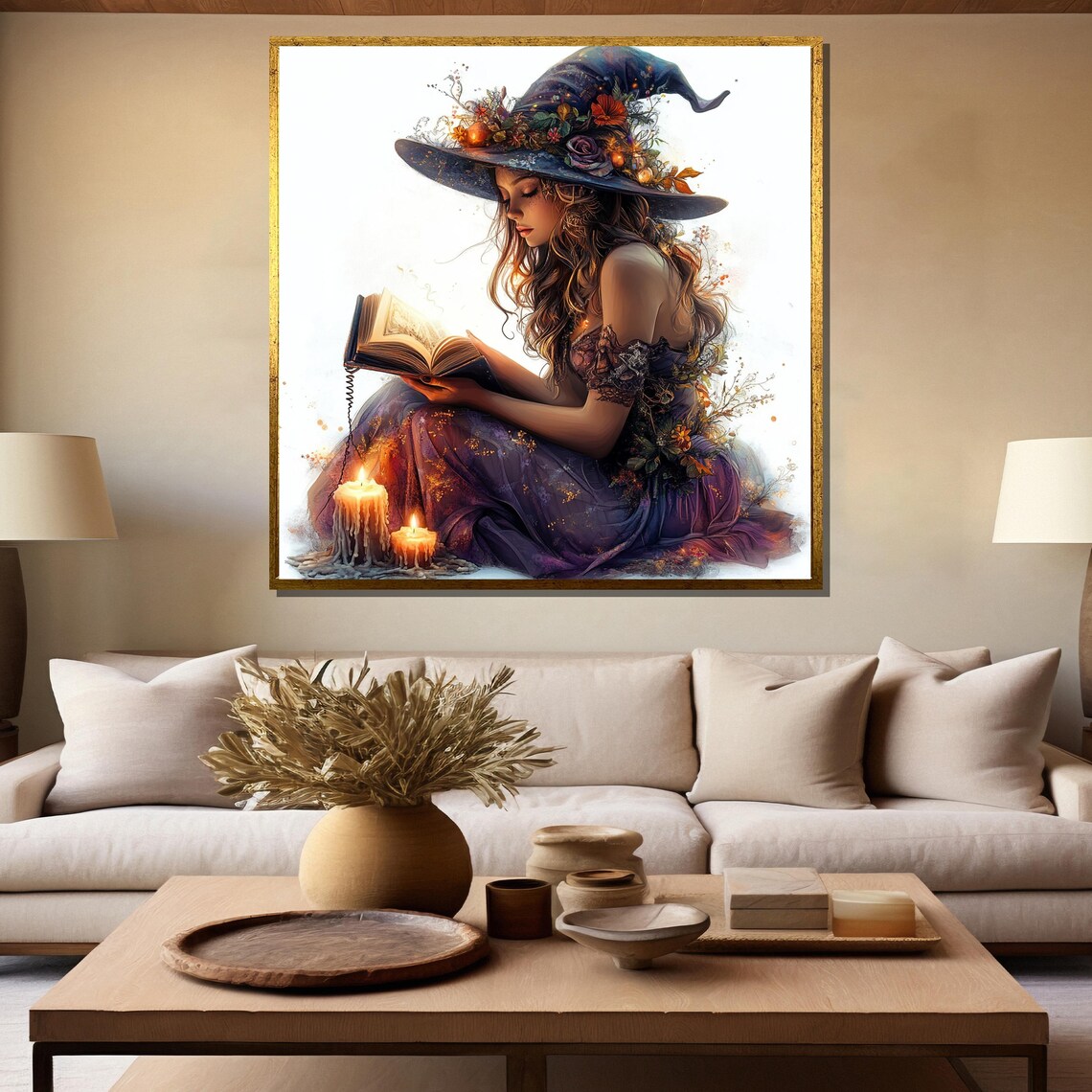 Fairy Witch Painting, Enchanting Fantasy Art Print - Image 5