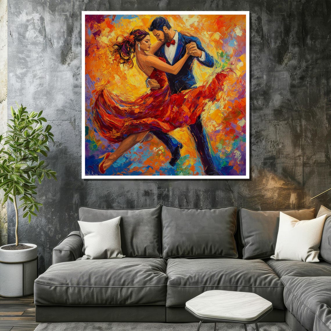 Vibrant Salsa Dance Painting Passionate Couple In Motion Perfect Dance Art And Gift For Salsa Lovers - Image 2