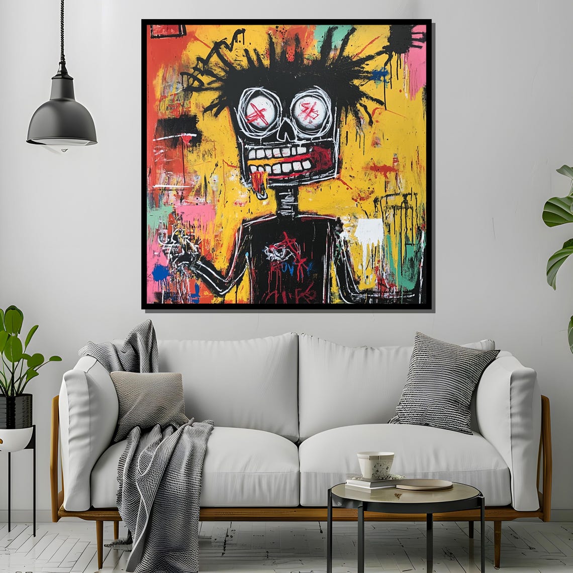Basquiat Graffiti Painting Abstract Expressionist Skull Art Urban Street Style Wall Decor Vibrant Pop Art Gift - Image 4