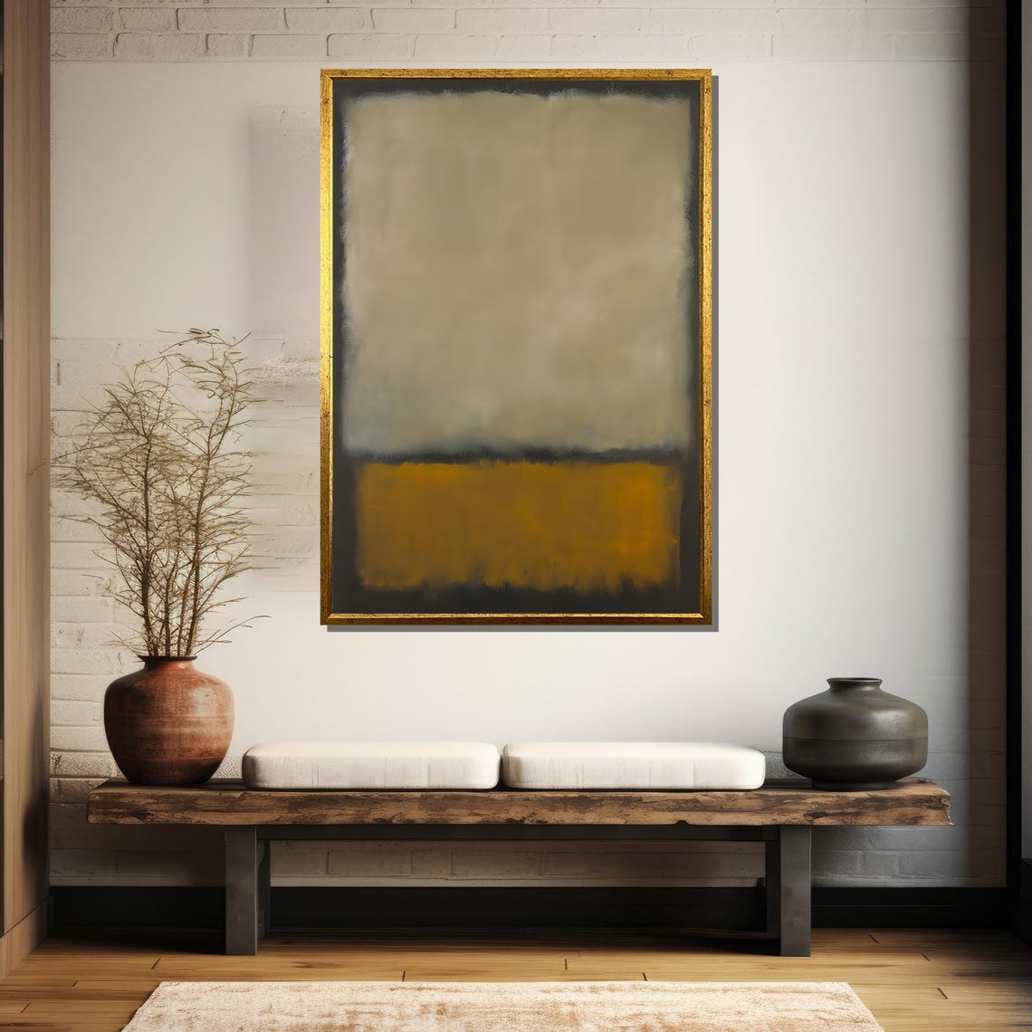 Mark Rothkos Untitled Neutral Tones Abstract Expressive Art Composition Painting Gift For Modern Art Lovers - Image 5