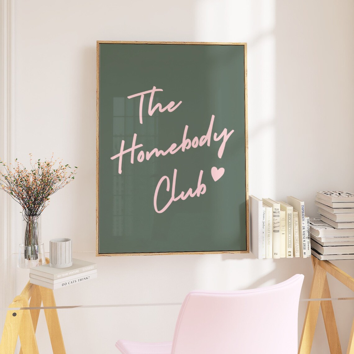 The Homebody Club Poster, Retro Bar Cart Art - Image 3