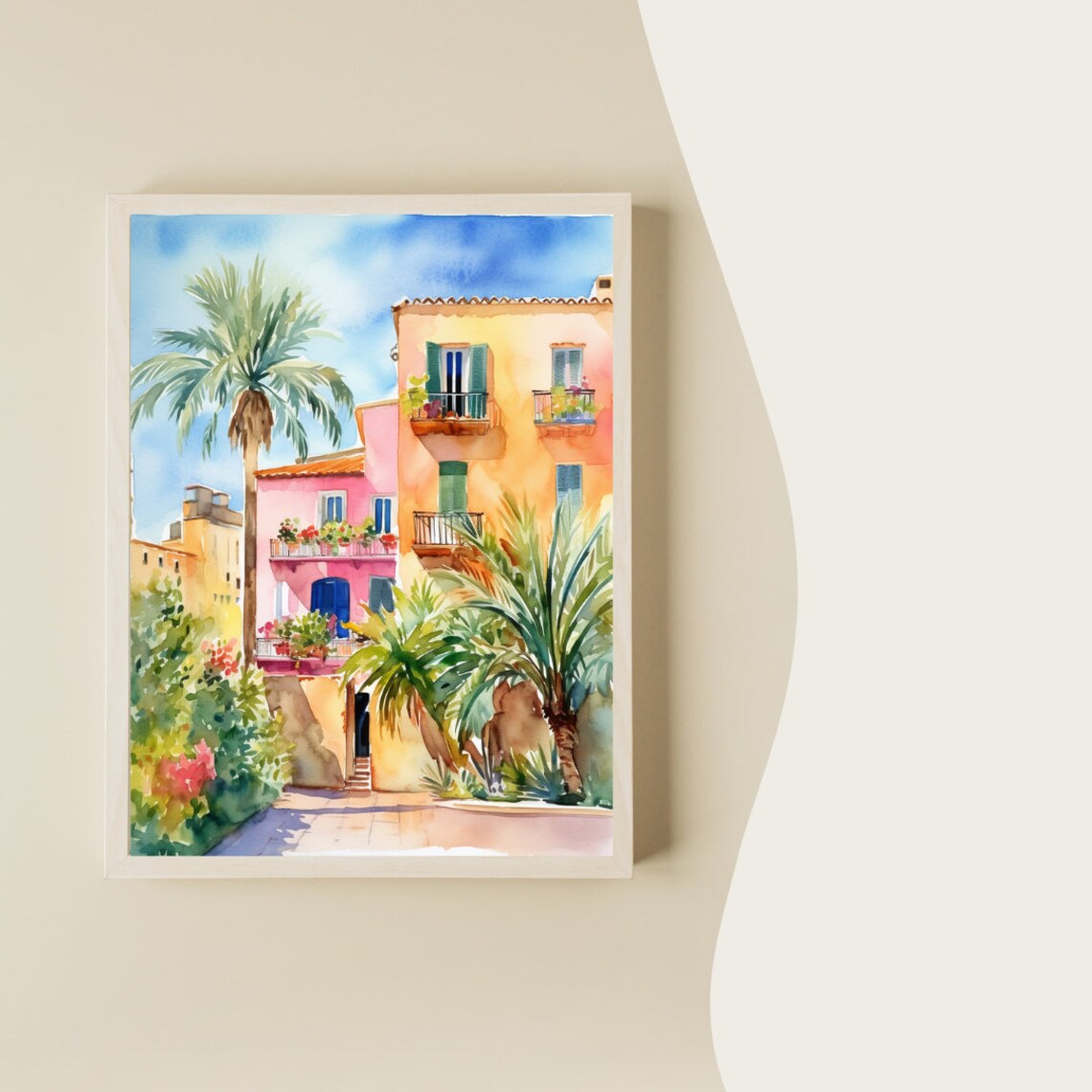 Palma De Mallorca Watercolor Travel Poster, Spain - Image 2