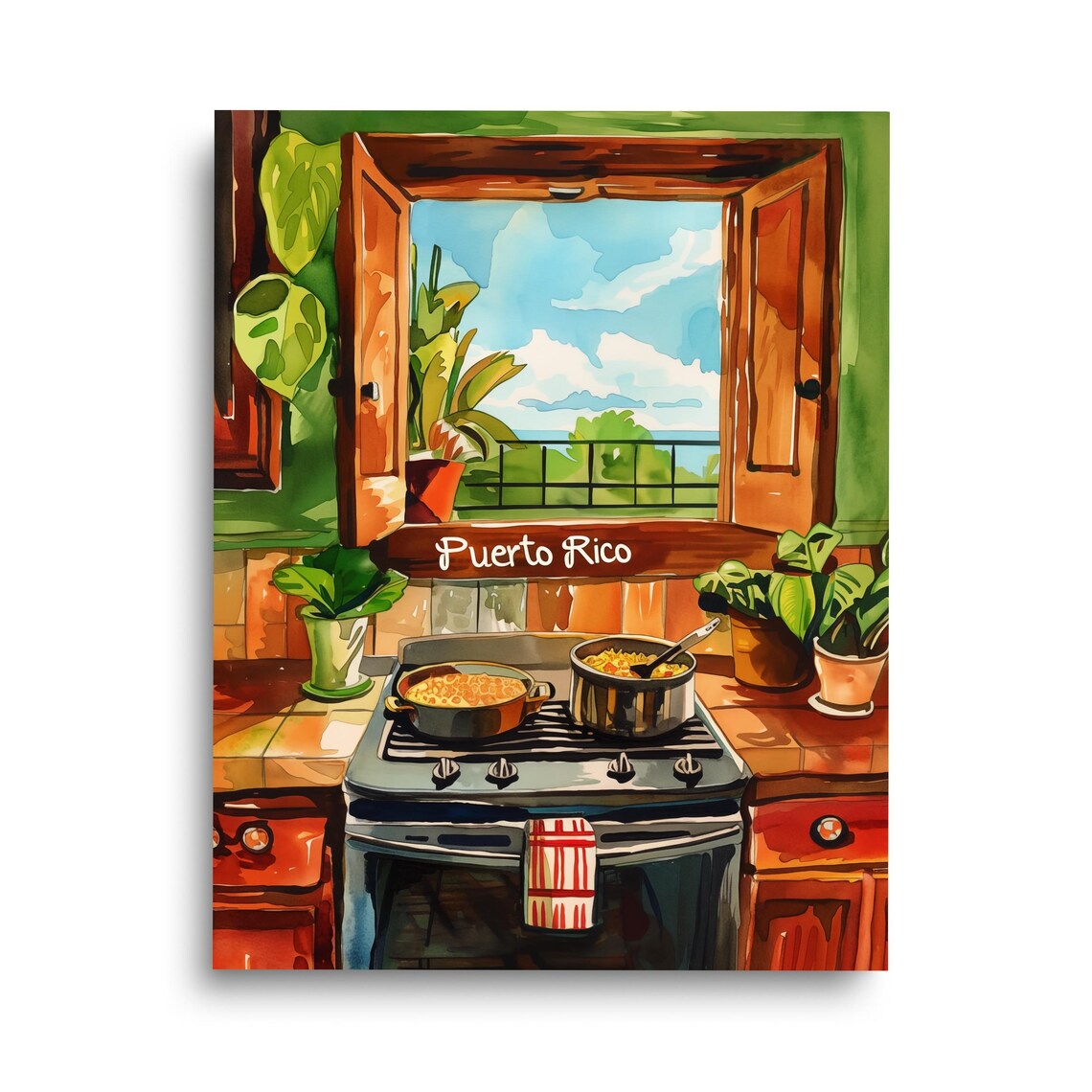 Puerto Rican Kitchen Rico Boricua Art Print