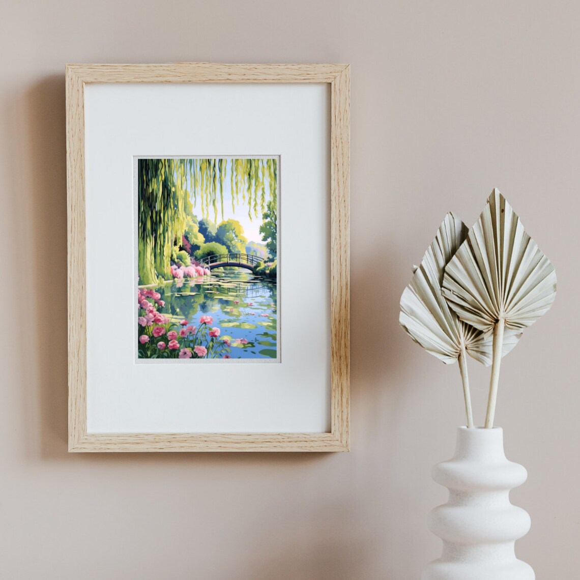 Giverny Gardens Watercolor Travel Poster, France - Image 3