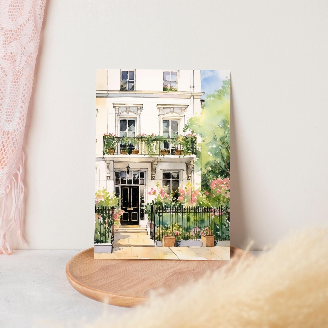 Kensington Watercolor Art Print, London Travel Poster - Image 3