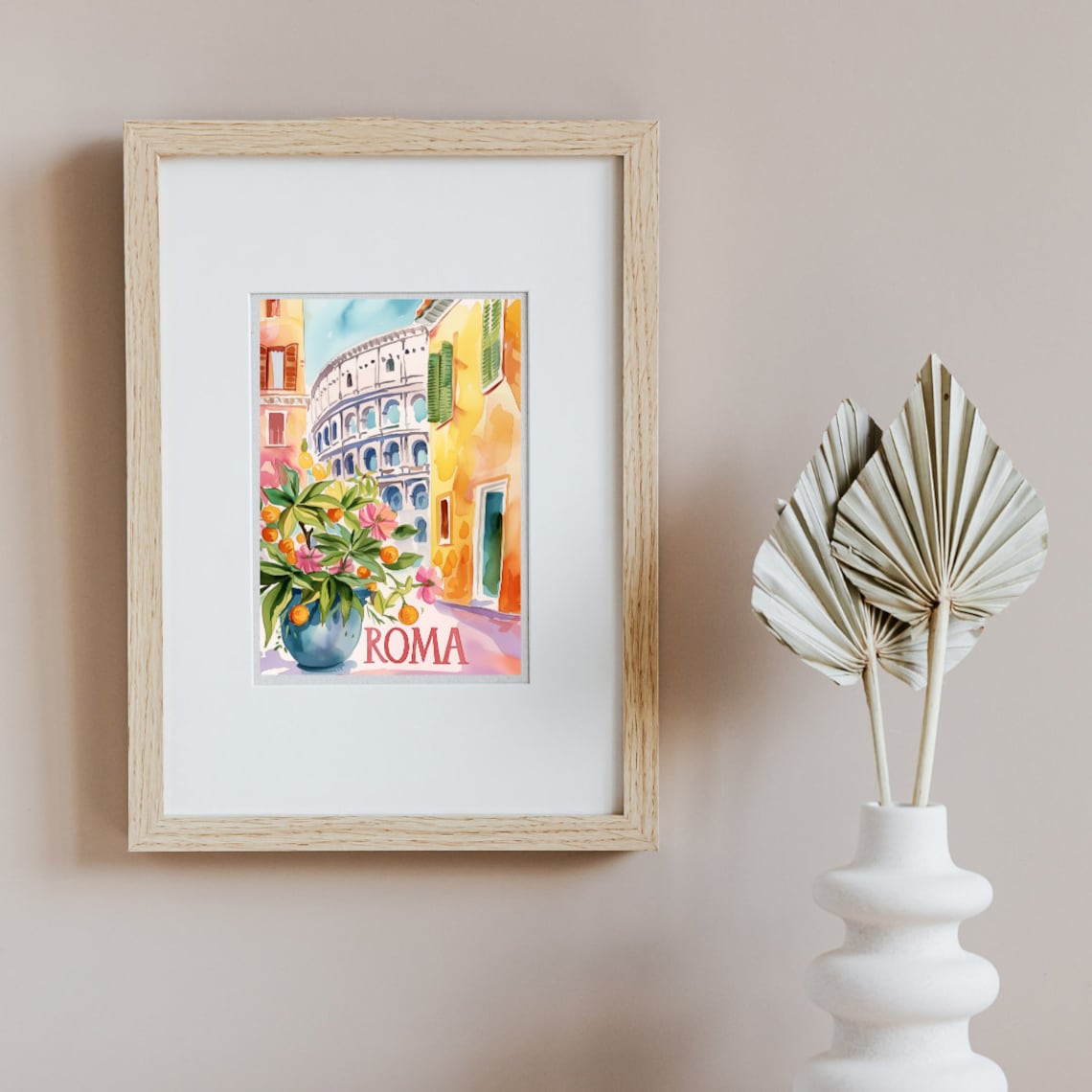 Roma Watercolor Print, Italy Travel Poster - Image 2