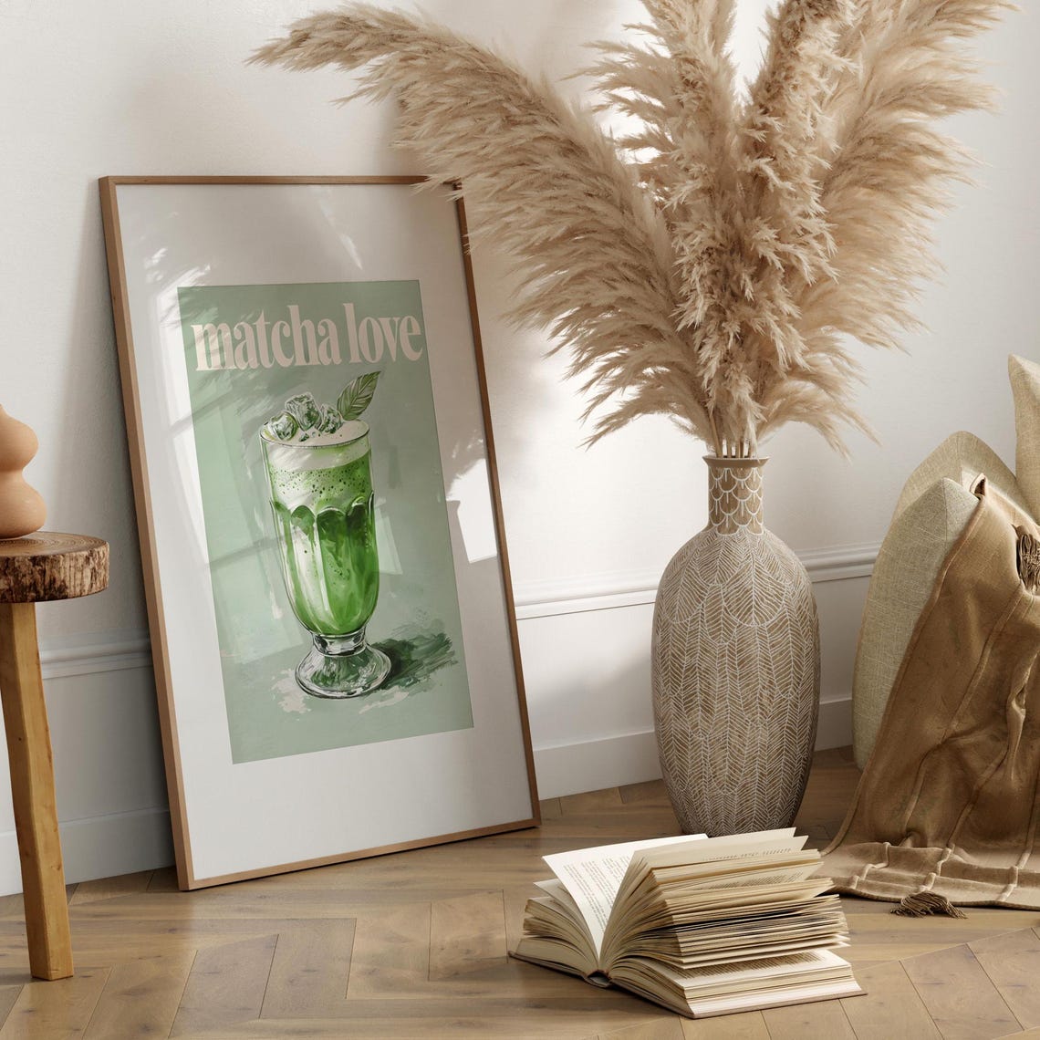 Matcha Love Iced Green Tea Latte Tall Glass Kitchen Art Poster - Image 5