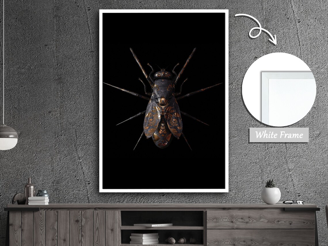Fly Figurative Art Painting, Nature Illustration - Image 2