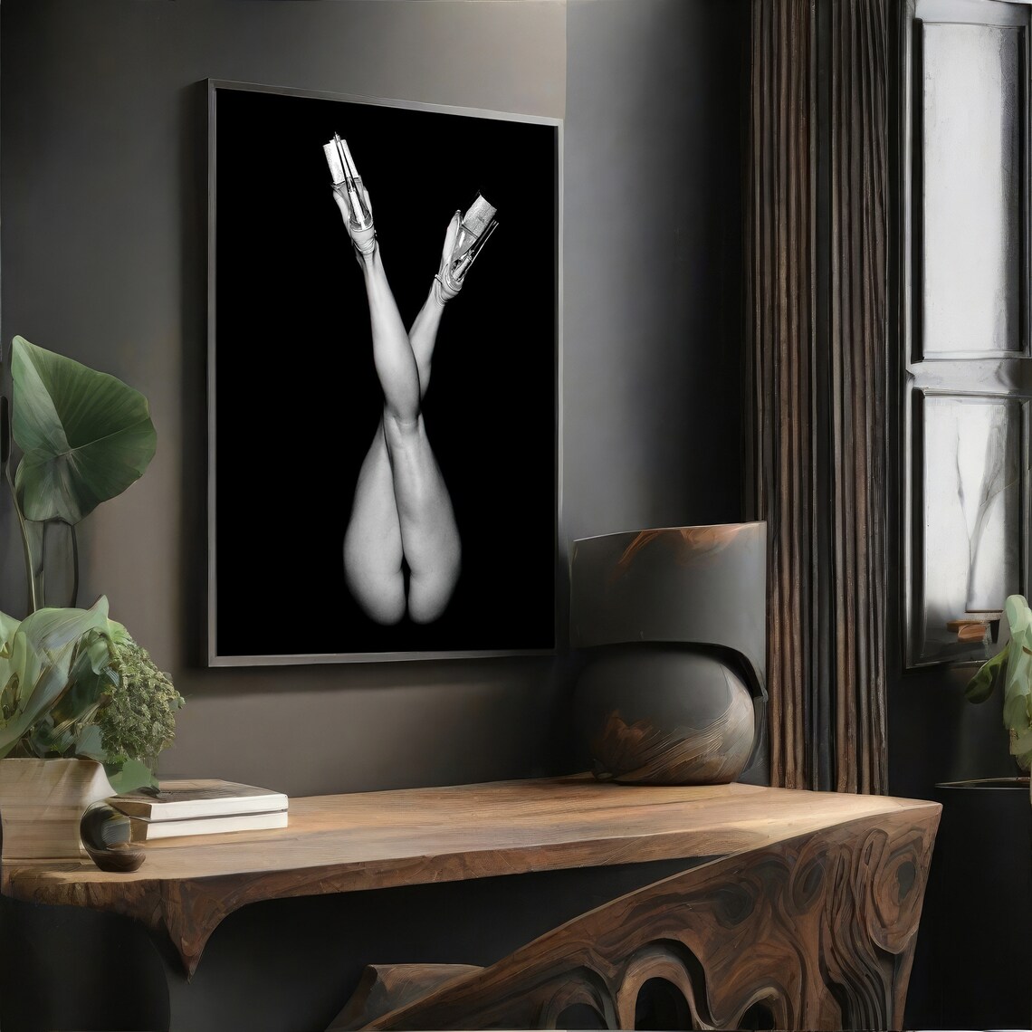 Sensual Legs and Heels, Erotic Modern Painting