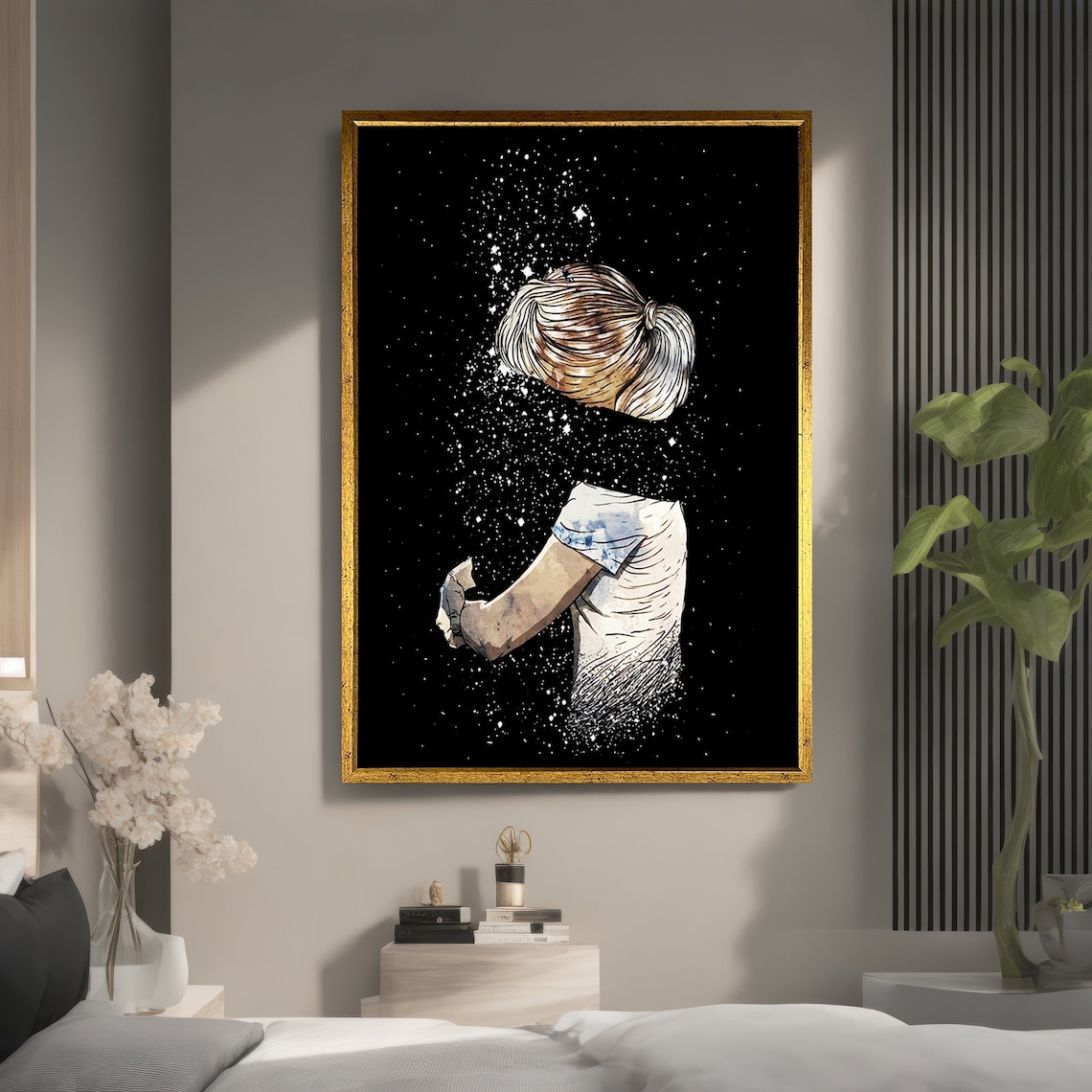 Abstract Girl With Splatter Effect, Whimsical Decor - Image 5