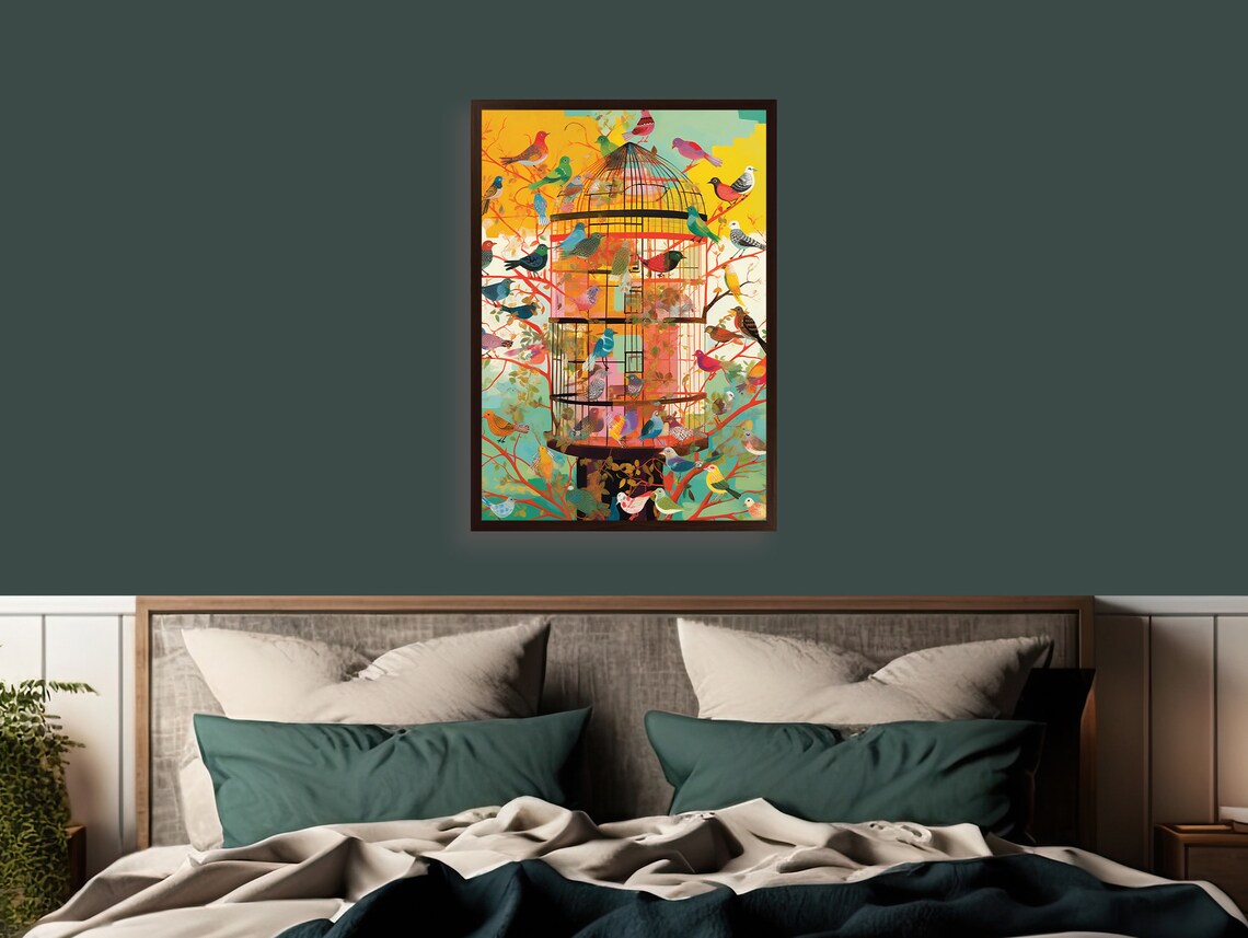 Aviary Of Autumn, Whimsical Seasonal Nature Art - Image 3