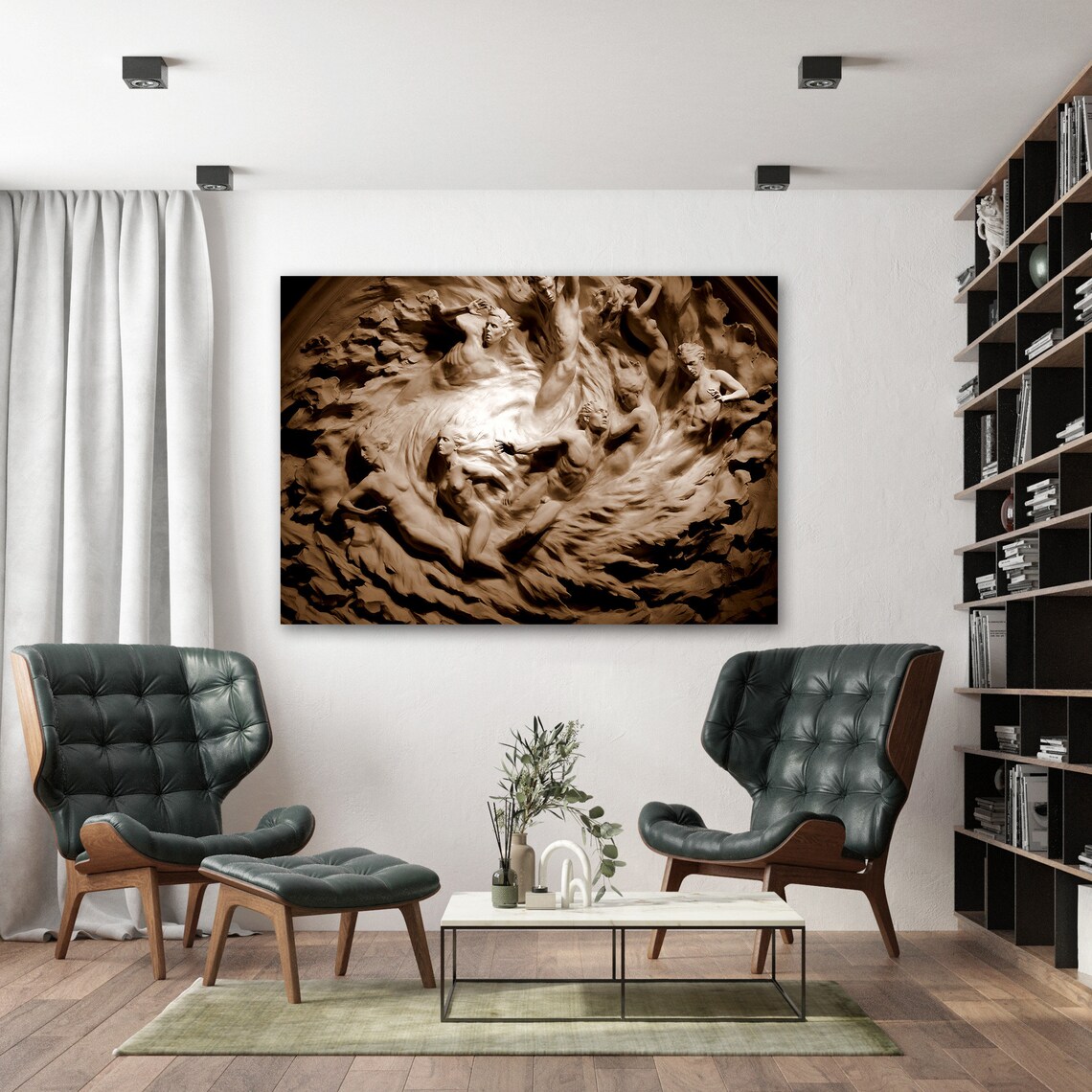 Baroque Style Sculptural Painting, Ornate Artwork - Image 5