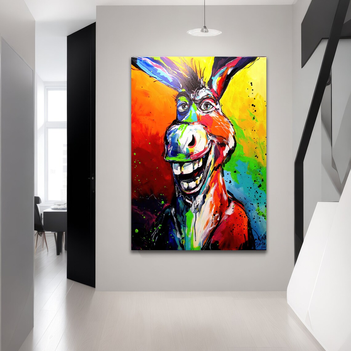 Smiling Donkey Farm Animal Decor, Gift for Friends - Image 4
