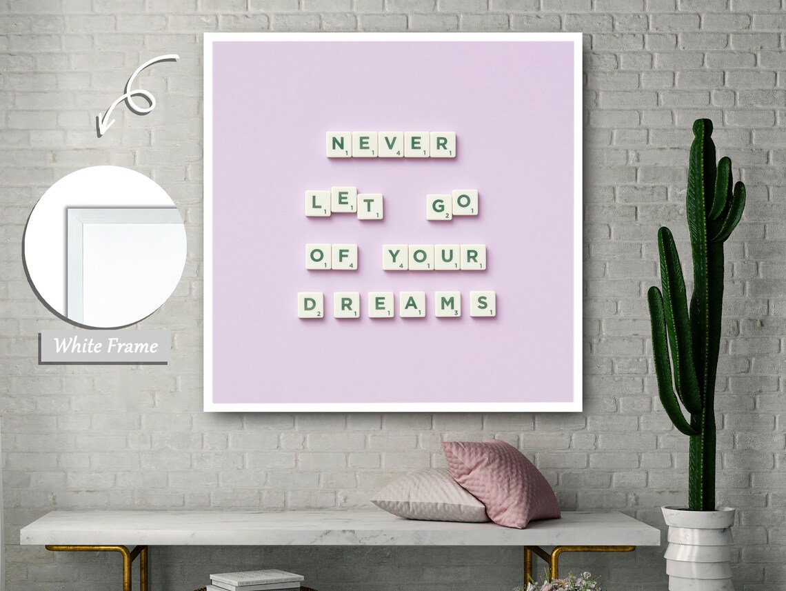 Dreams Unbounded Inspirational Typography Art Print - Image 3