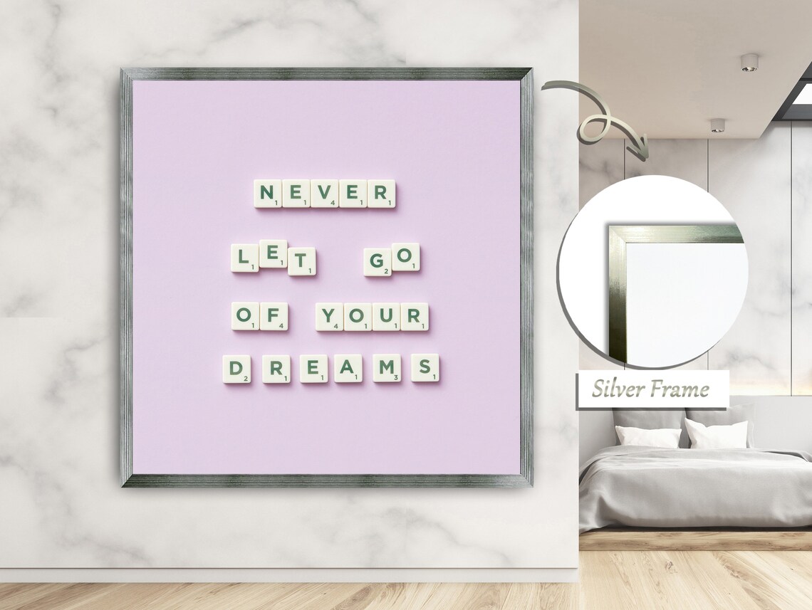 Dreams Unbounded Inspirational Typography Art Print - Image 2