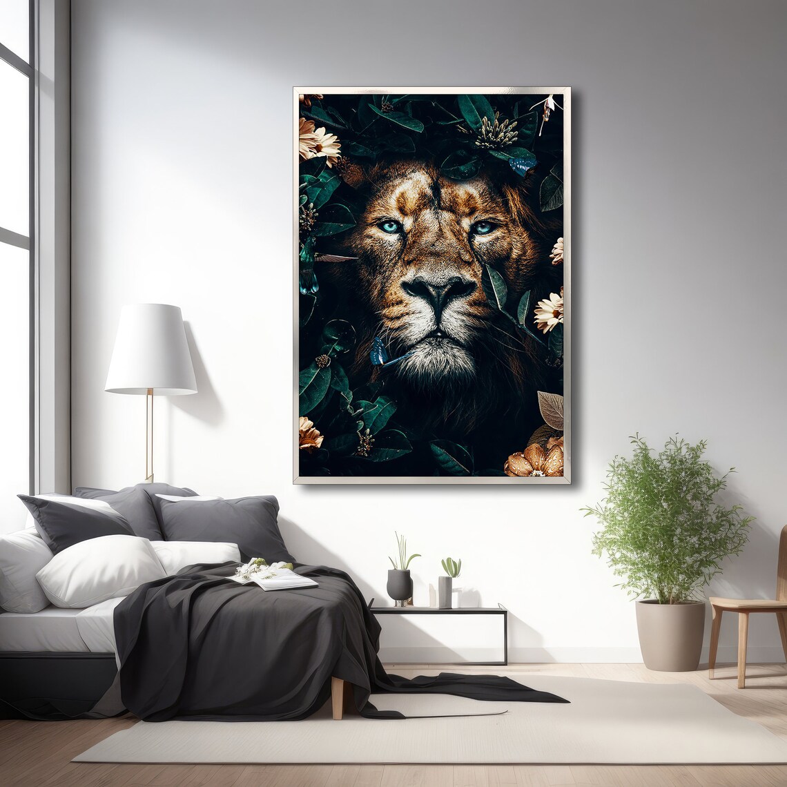Majestic Lion In Nature, Animal Art Gift - Image 3