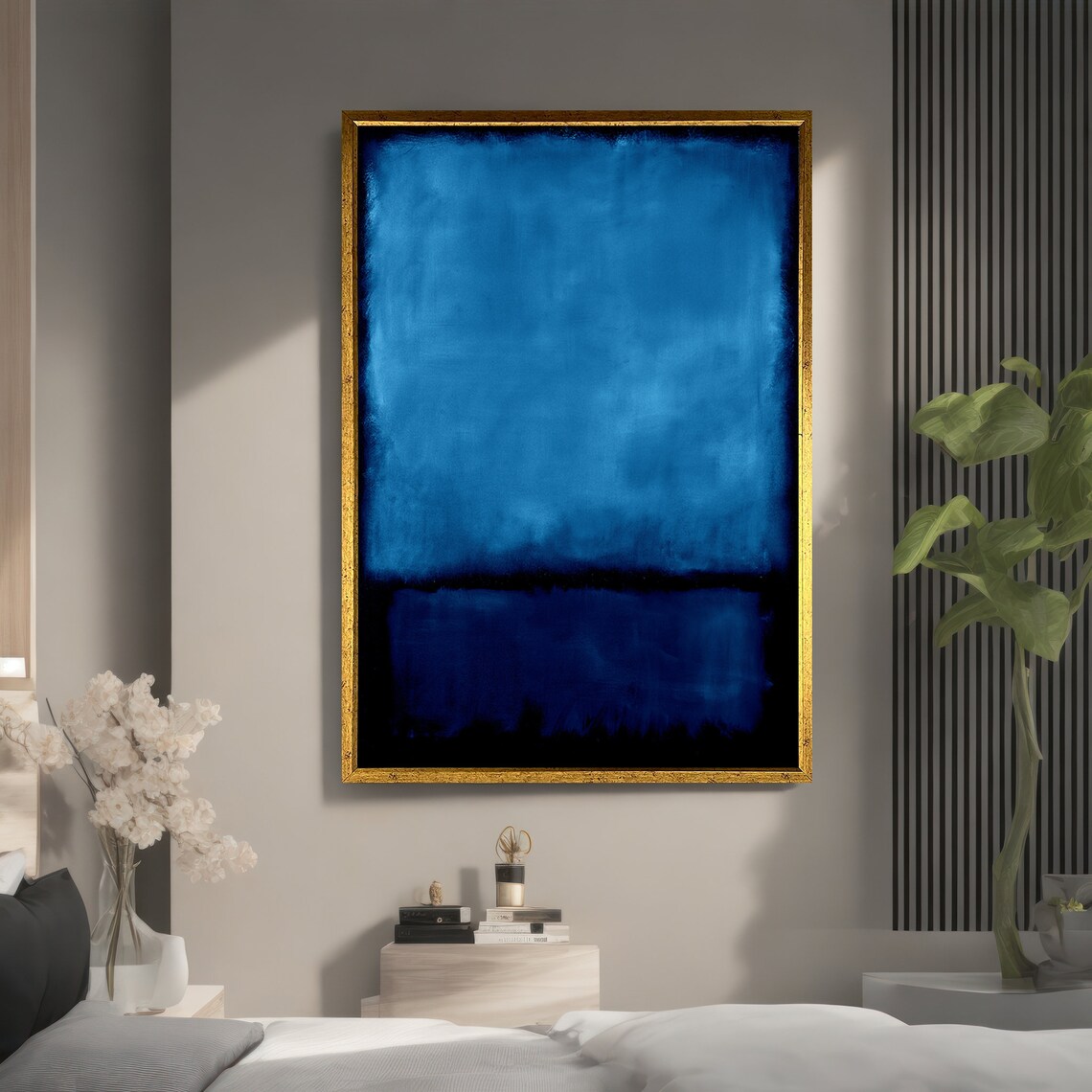 Mark Rothko Black And Blue, Abstract Art Print - Image 5