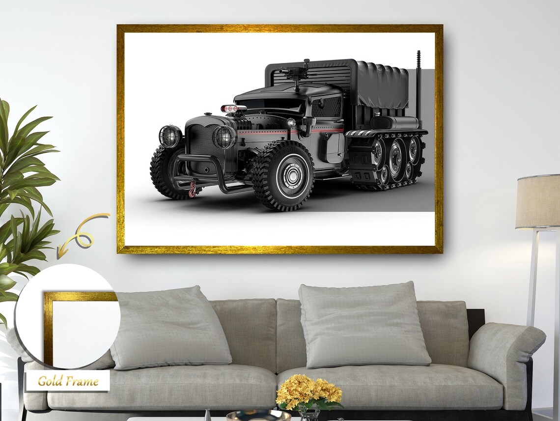 War Machine Battle Truck, Mixed Media Military Art - Image 4