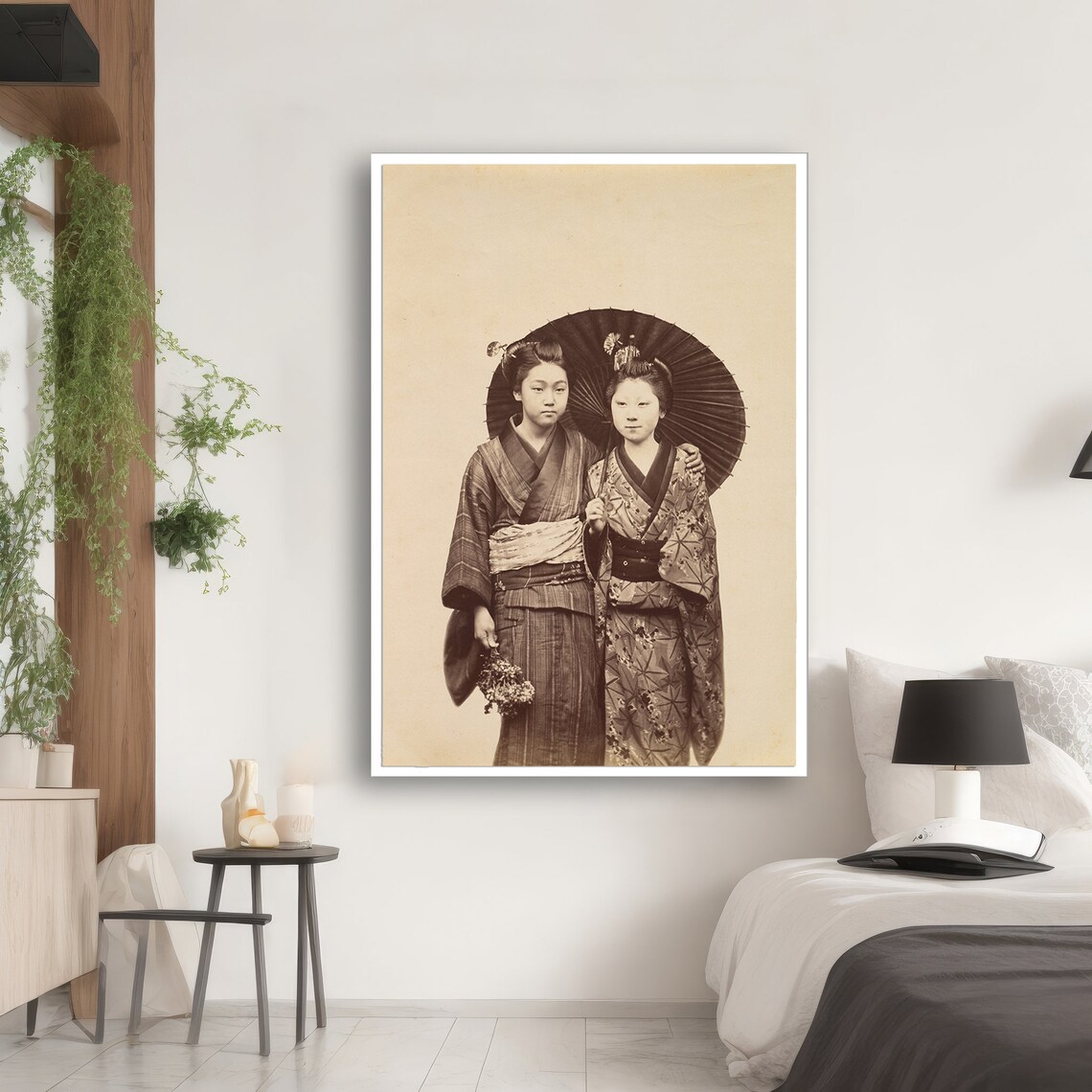 Two Geisha, Japanese Vintage Photo Art Print - Image 2