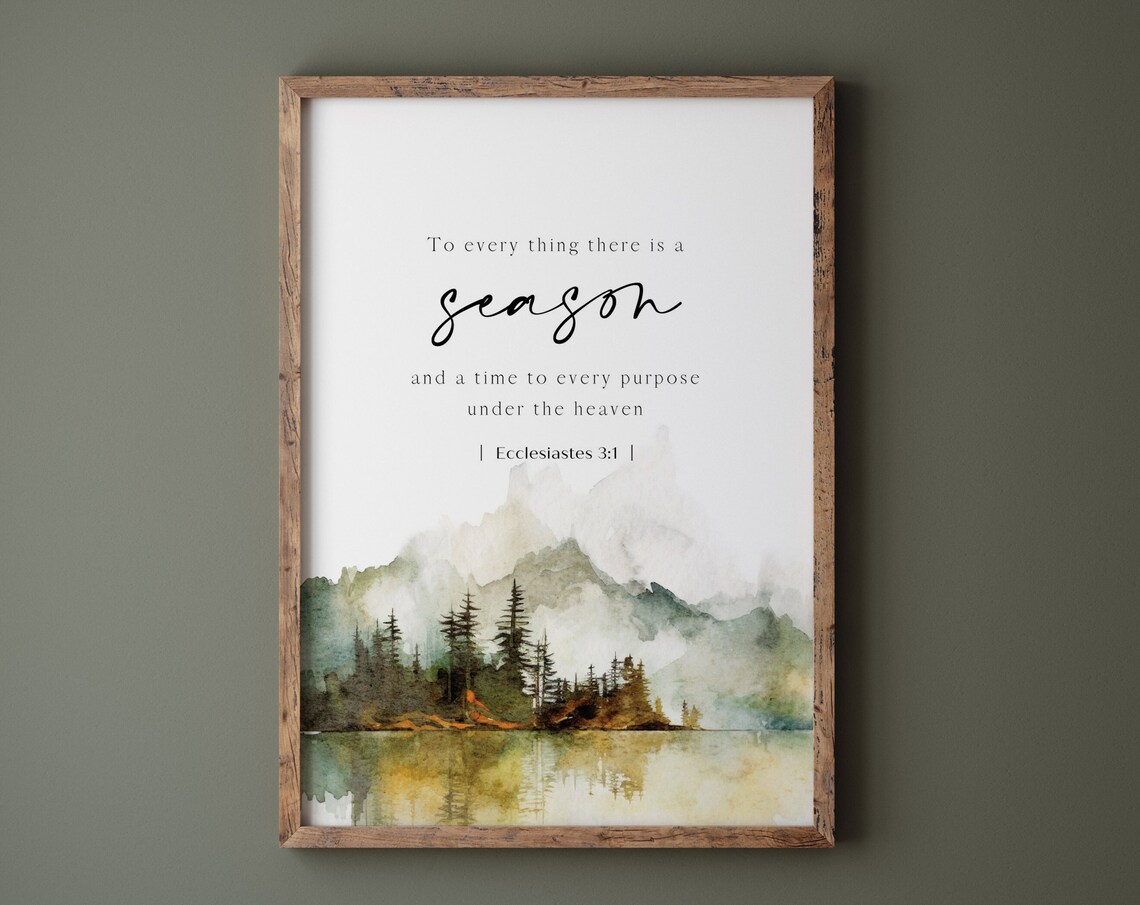 Ecclesiastes 31 Autumn Bible Verse Art Print