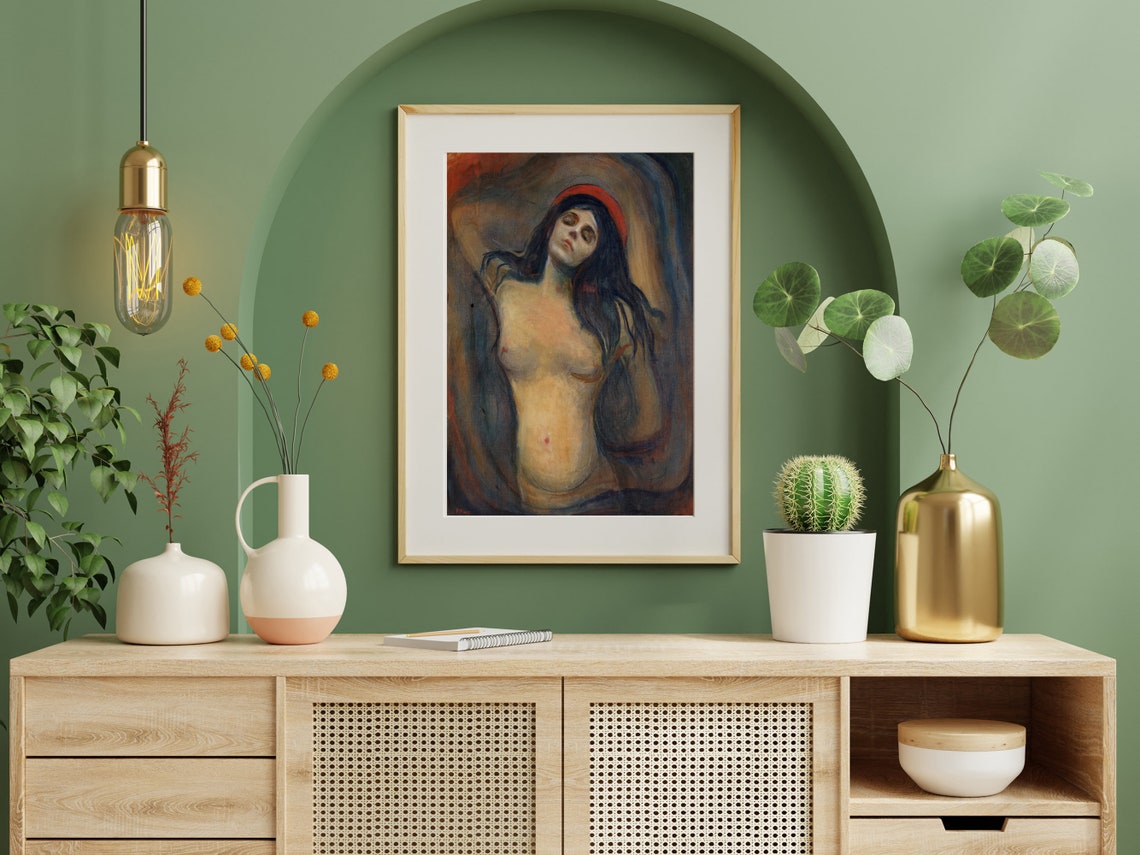 Munch Madonna Iconic Red Halo Figure Expressionist Masterpiece Poster - Image 5