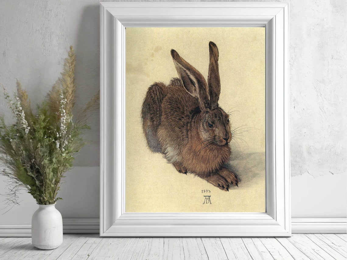 Albrecht Durer Young Hare 1502 Detailed Watercolor Study Poster - Image 4