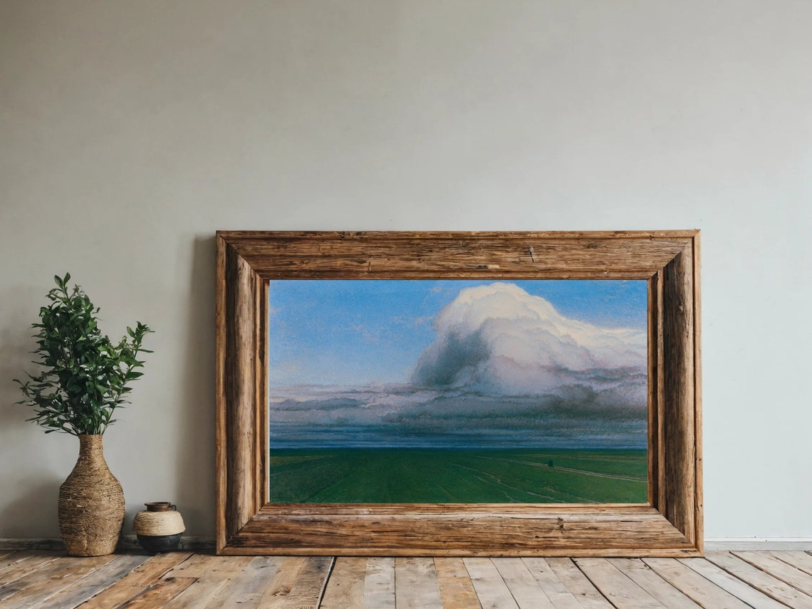 Vallotton Dramatic Storm Cloud Green Field Landscape Art Poster - Image 5