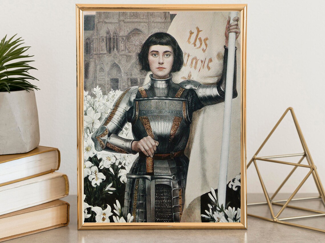 Saint Joan of Arc Albert Lynch Armored Knight Historical Portrait Poster - Image 4