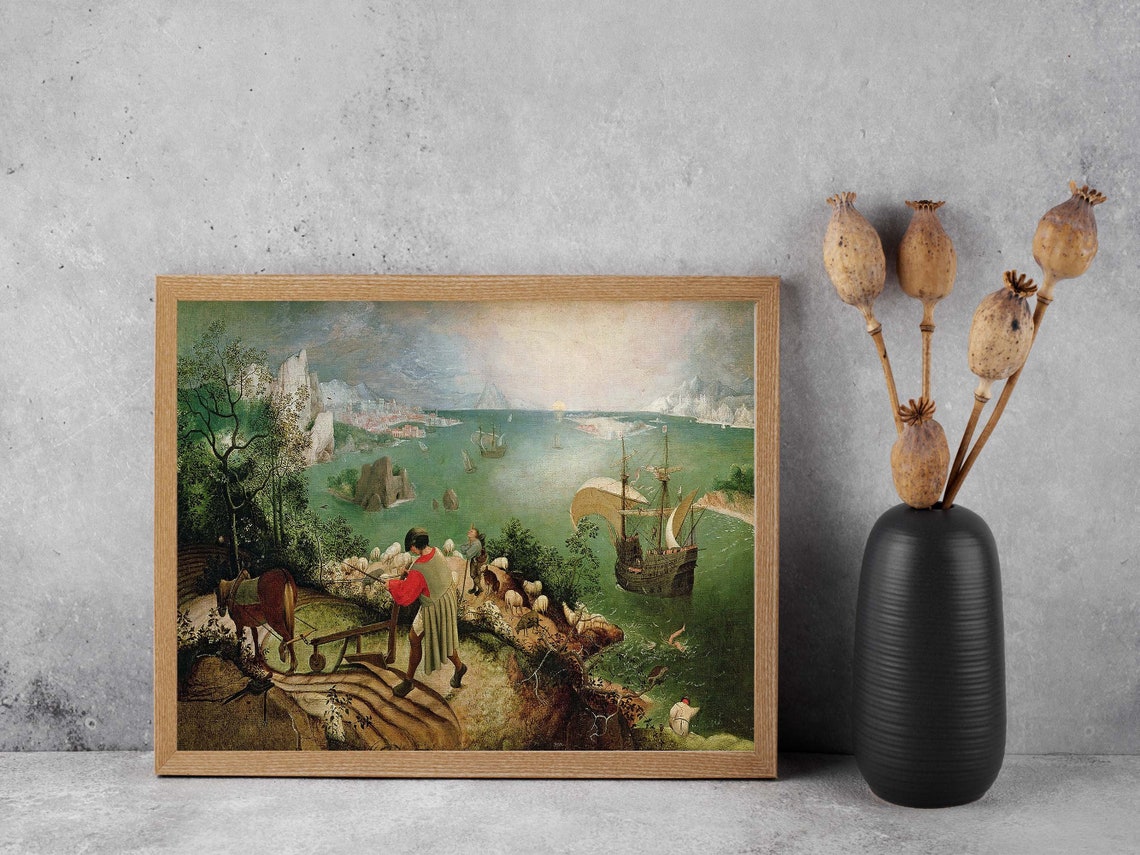 Pieter Bruegel Fall of Icarus Classical Renaissance Landscape Poster - Image 4