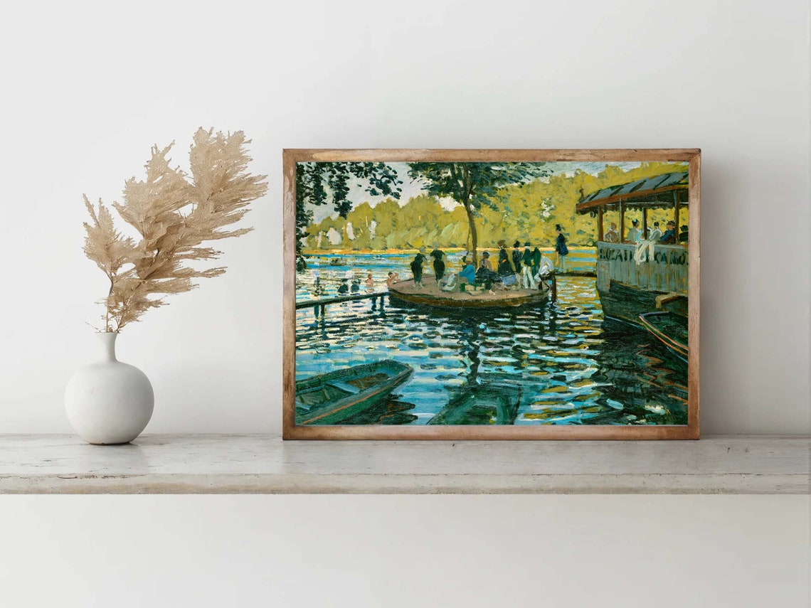 Claude Monet La Grenouillere Seine Bathing Spot Riverside Print - Image 8