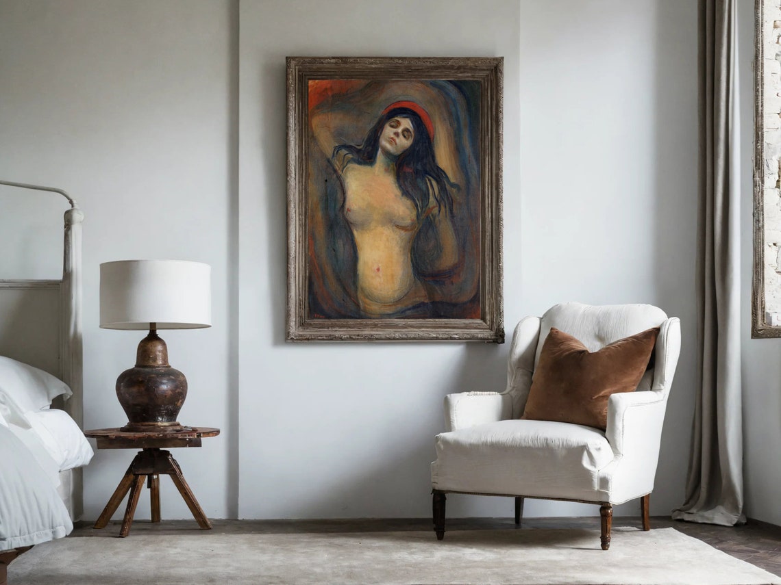 Munch Madonna Iconic Red Halo Figure Expressionist Masterpiece Poster - Image 2