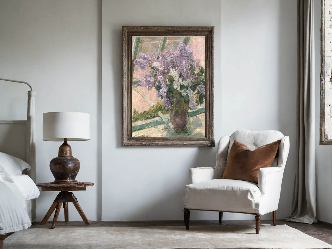 Lilacs Wall Art Vintage Flower Painting Antique Floral Painting Print Flower Art Print Purple Art Print Wall Art - Image 6