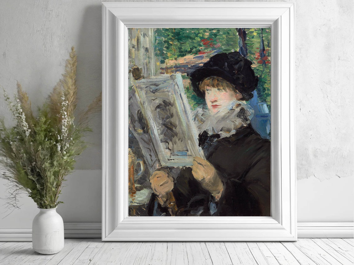 Edouard Manet Woman Reading Newspaper French Classic Portrait Print - Image 8