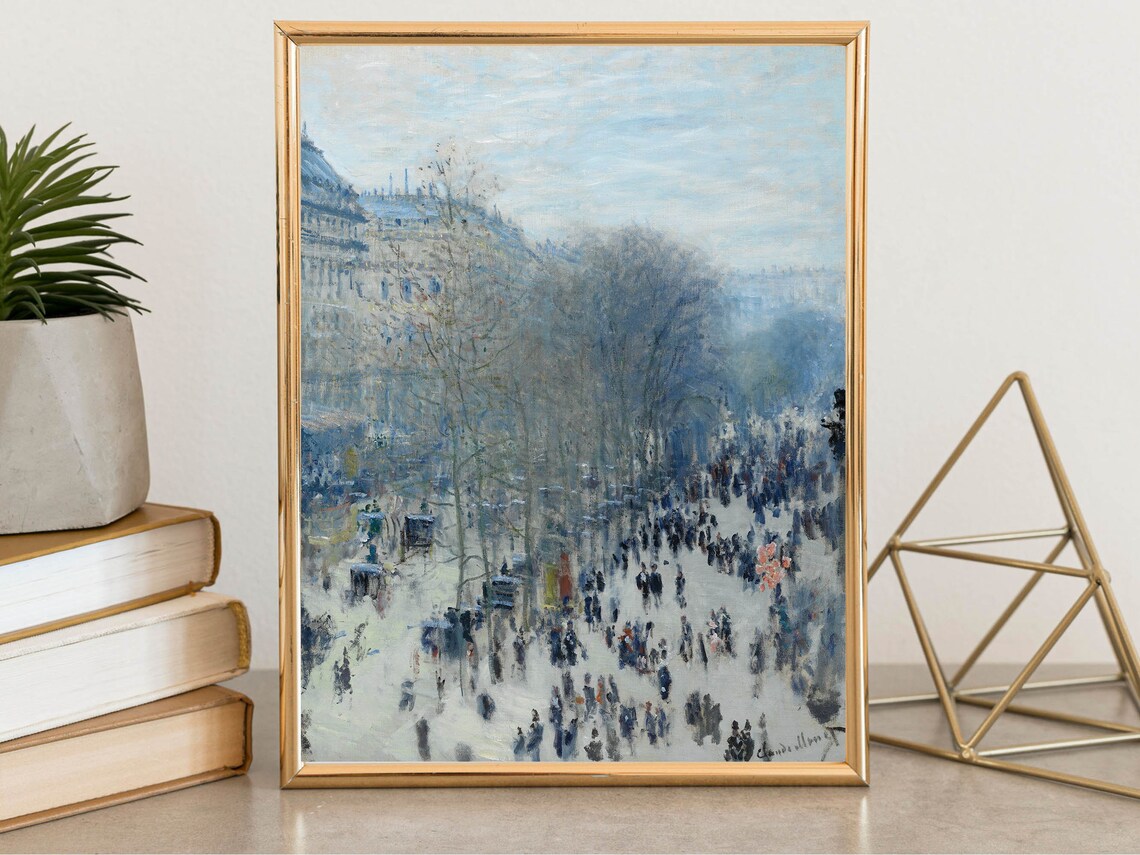 Claude Monet Print Boulevard Des Capucines By Claude Monet Paris Art Print Wall Art Instant - Image 8