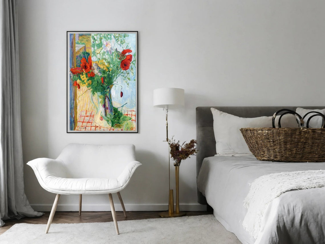 Bonnard Red Poppies Wildflower Bouquet Still Life Art Poster - Image 7
