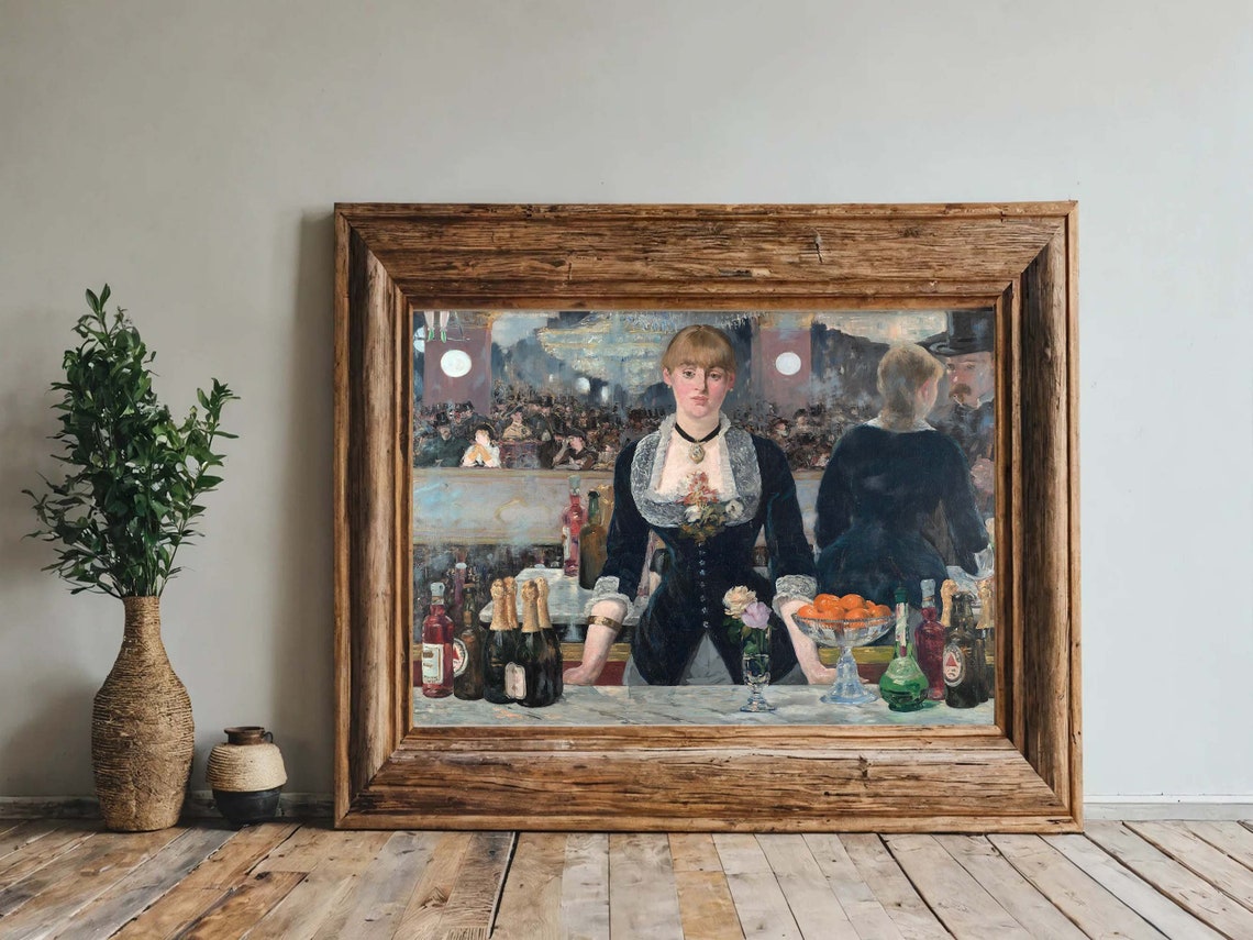 Edouard Manet Bar at Folies Bergere Paris Nightlife Painting Poster - Image 6