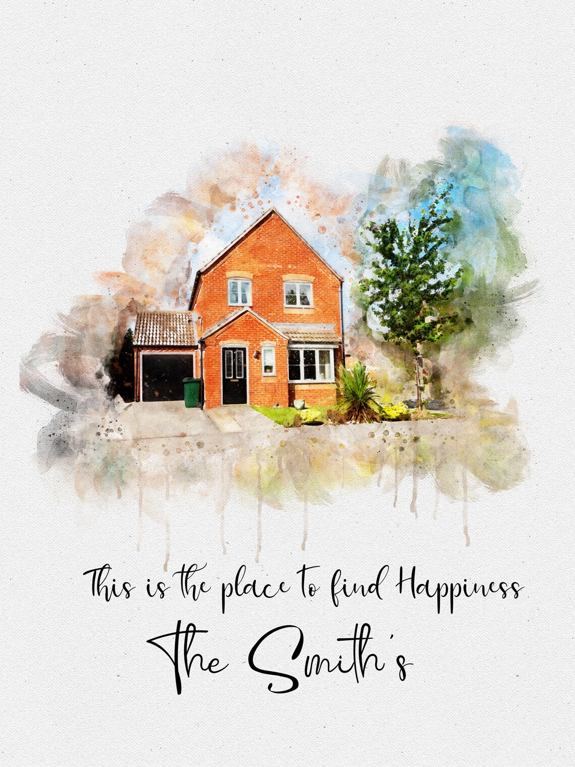 Personalized House Portrait Watercolor Art Print - Image 3
