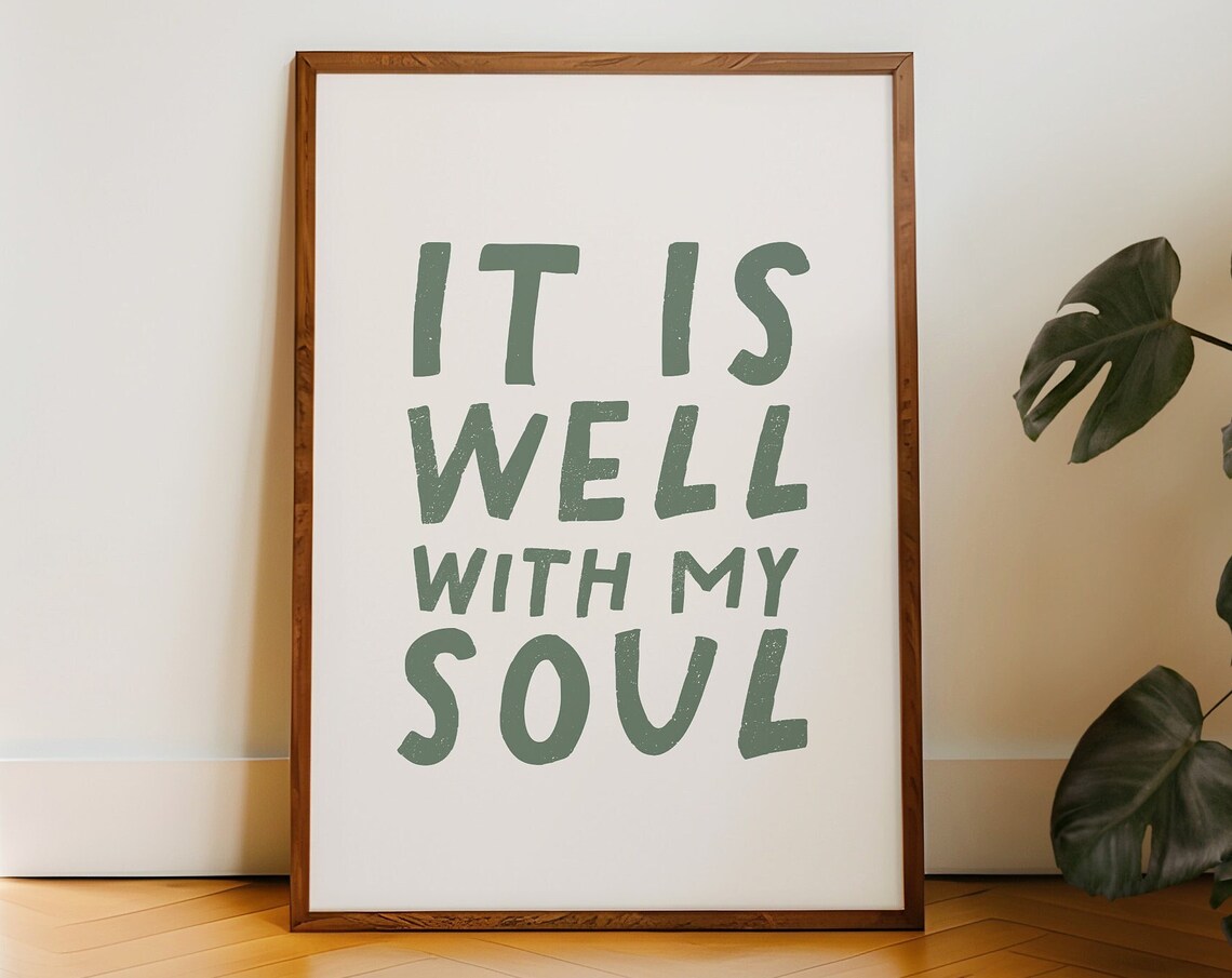 It Is Well With My Soul Minimalist Christian Art